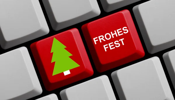 Merry christmas online german — Stock Photo, Image