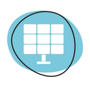 Beyaz simgeli mavi ağ düğmesi: Güneş