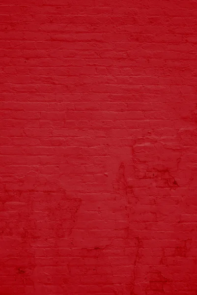 Красная стена из кирпича — стоковое фото