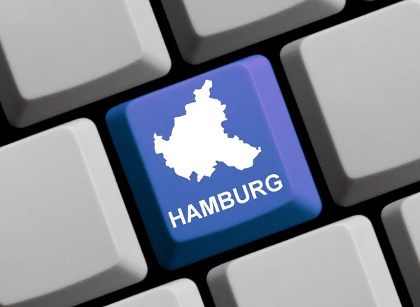 Teclado de ordenador - Esquema de Hamburgo alemán — Foto de Stock