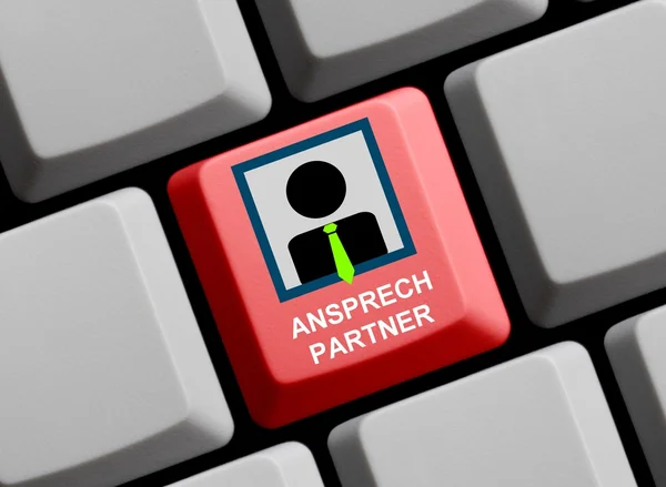 Computer Keyboard - Contact Person german — Stock Photo, Image