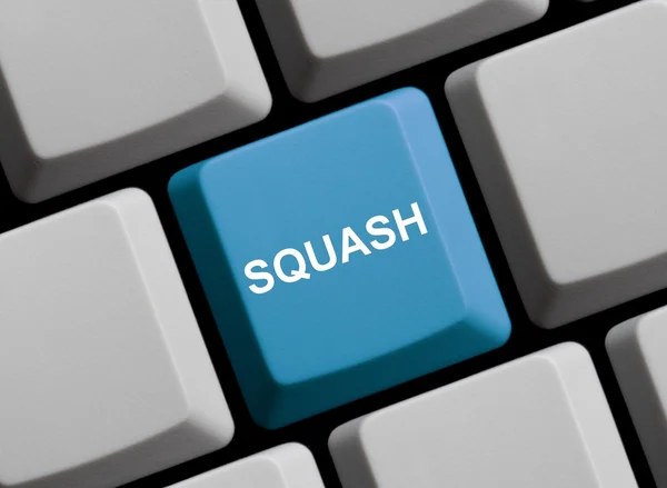 Blauwe computertoetsenbord: Squash — Stockfoto