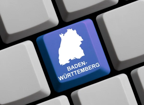Πληκτρολόγιο υπολογιστή - γερμανικού ομοσπονδιακού κρατιδίου Baden Wuerttemberg — Φωτογραφία Αρχείου