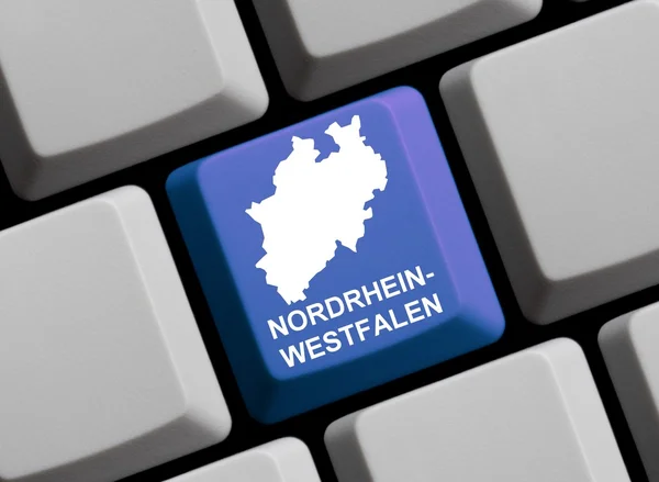 Tastiera per computer - Stato federale tedesco Nordrhein-Westfalen — Foto Stock