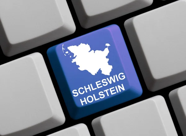 Teclado de computador - Estado federal alemão Schleswig-Holstein — Fotografia de Stock