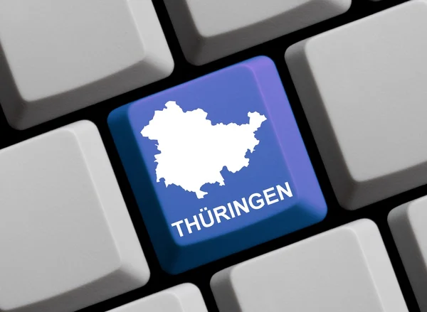 Клавіатура комп'ютера - німецької федеральної землі Тюрингія — стокове фото