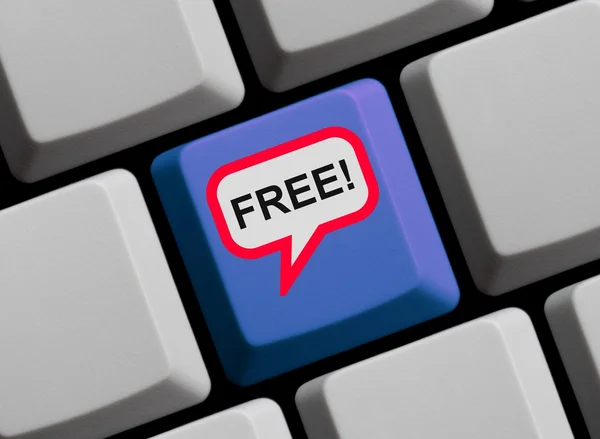 Keyboard with speech bubble: Free — Stock Photo, Image