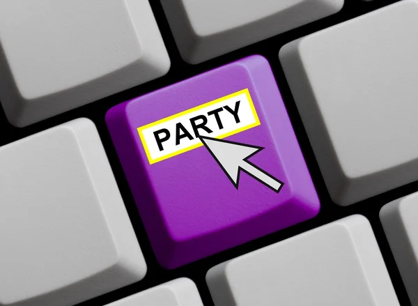 Party online purple — Stock Photo, Image