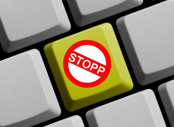 Stop online deutsch — Stockfoto