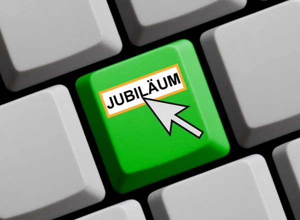 Jubiläum online in deutscher Sprache — Stockfoto