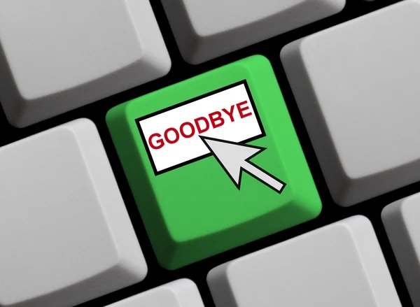 Keyboard Goodbye online — Stock Photo, Image