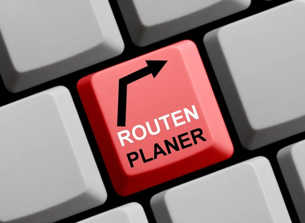 Computer toetsenbord routeplanner Duits — Stockfoto