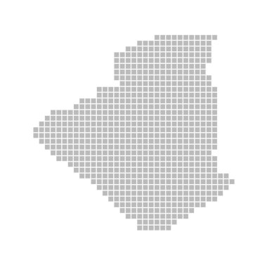 Cezayir - gri noktalar Haritası