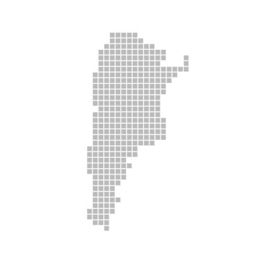 Harita Arjantin - gri noktalar