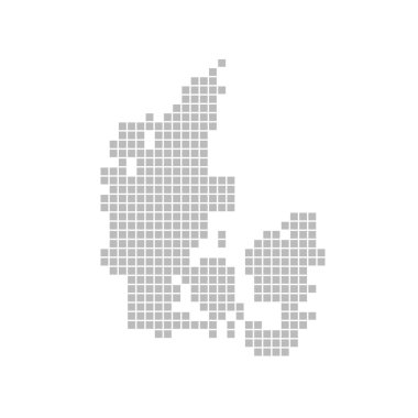 Danimarka - gri noktalar Haritası