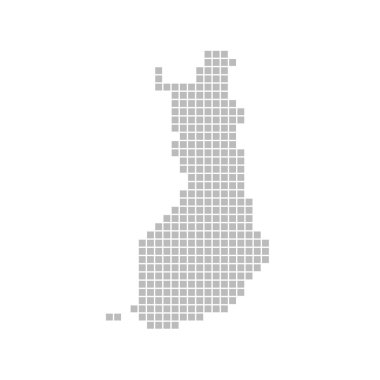 Finlandiya - gri noktalar Haritası