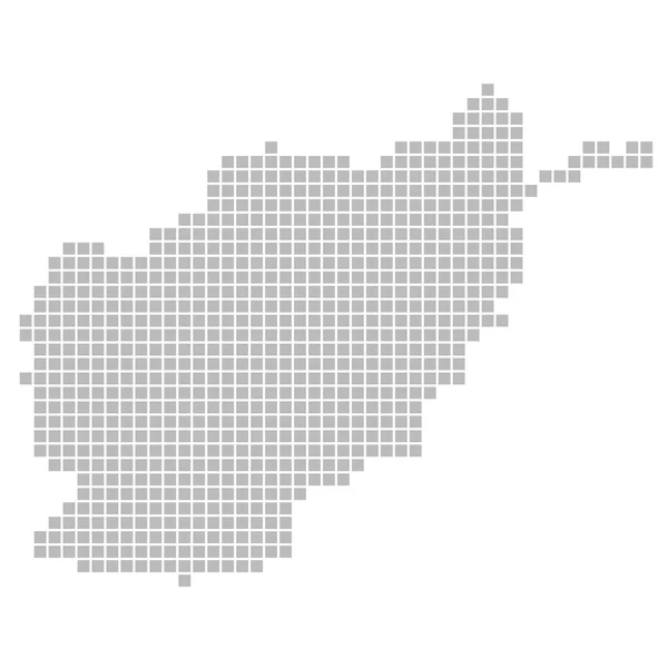 阿富汗-灰色圆点地图 — 图库照片