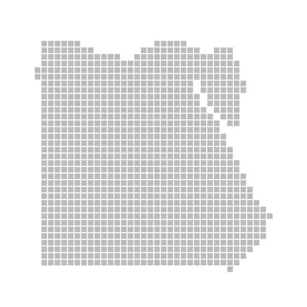 Map of Egypt - grey dots — Stock Photo, Image