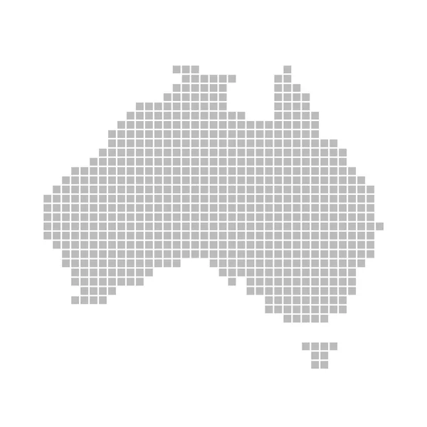 Map of Australia - grey dots — Stock Photo, Image