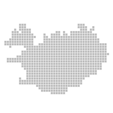 İzlanda - gri noktalar Haritası