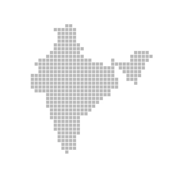 Hindistan - gri noktalar Haritası — Stok fotoğraf