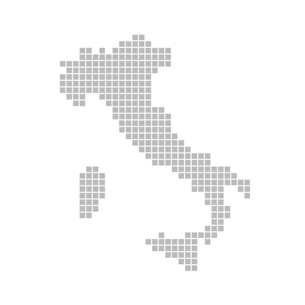 Kaart van Italië - grijze stippen — Stockfoto