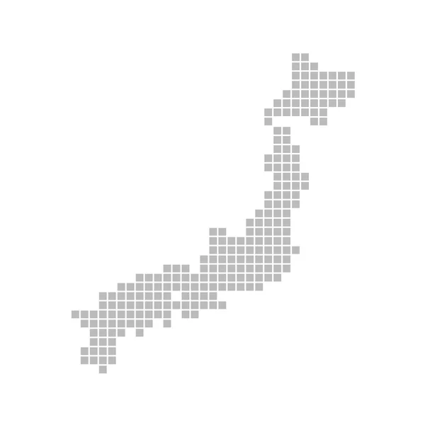 日本 - 灰色の点の地図 — ストック写真