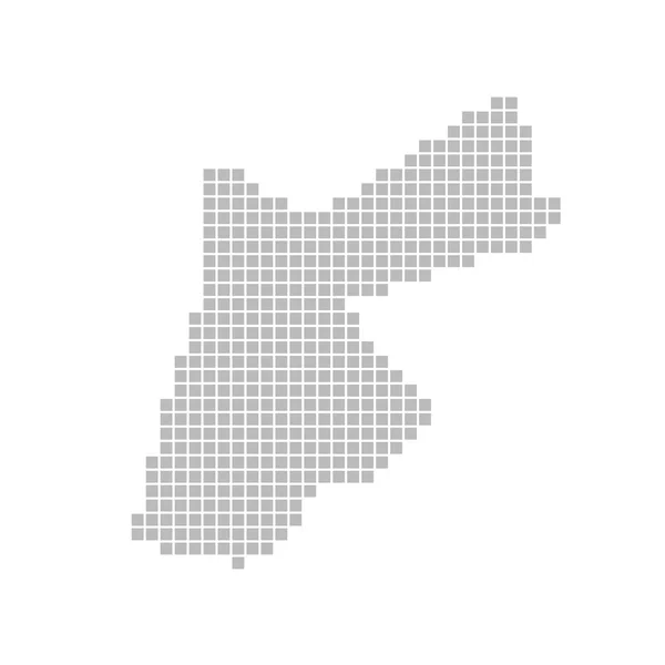 Map of  Jordan - grey dots — Stock Photo, Image