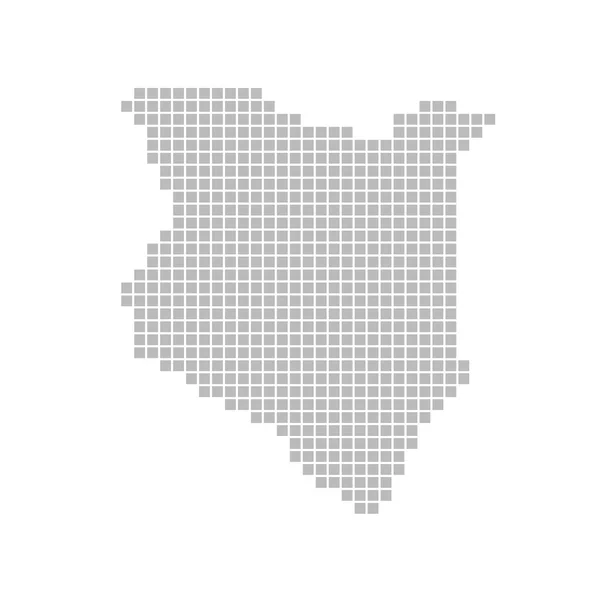 匹配的肯尼亚-灰色圆点电子地图 — 图库照片