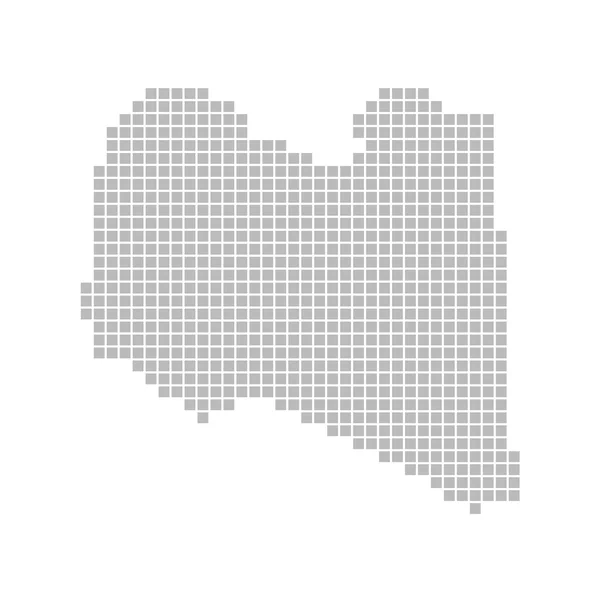 匹配的利比亚-灰色圆点电子地图 — 图库照片