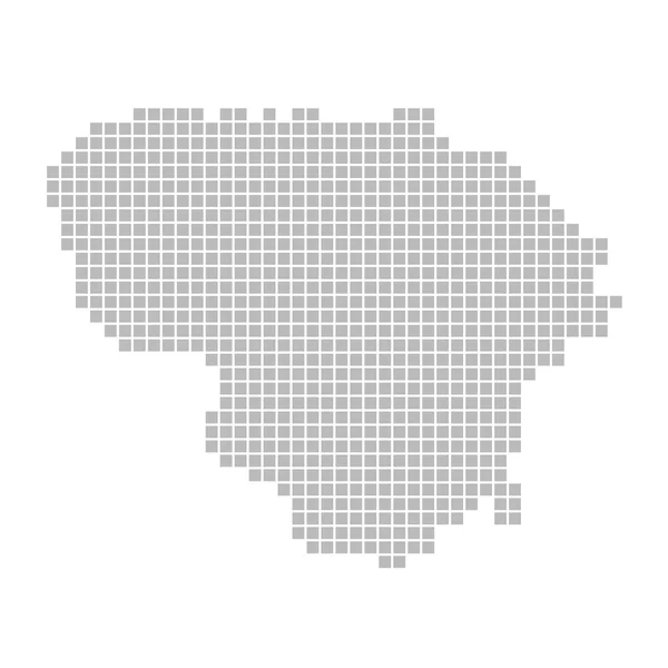 Карта Литви - сірих точок — стокове фото