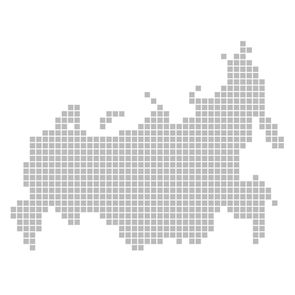 ロシア - 灰色の点の地図 — ストック写真
