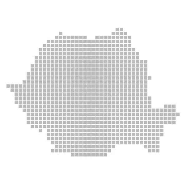 Mapa současného Rumunska - šedé tečky — Stock fotografie