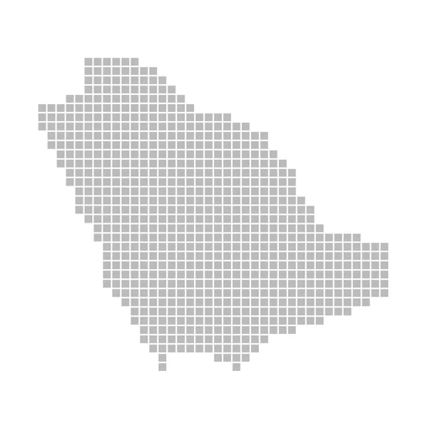 Karta över Saudiarabien - grå prickar — Stockfoto