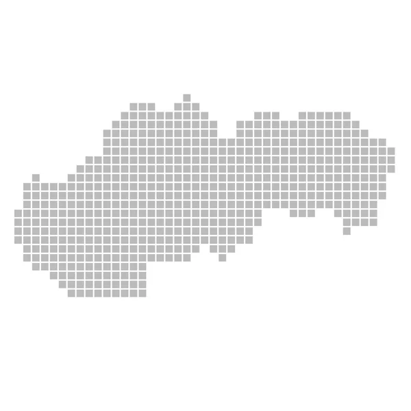 Map of Slovakia - grey dots — Stock Photo, Image