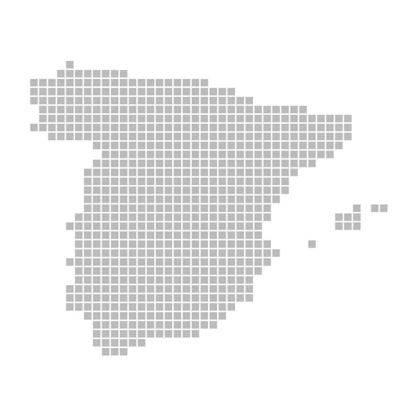 Map of Spain - grey dots — Stock Photo, Image