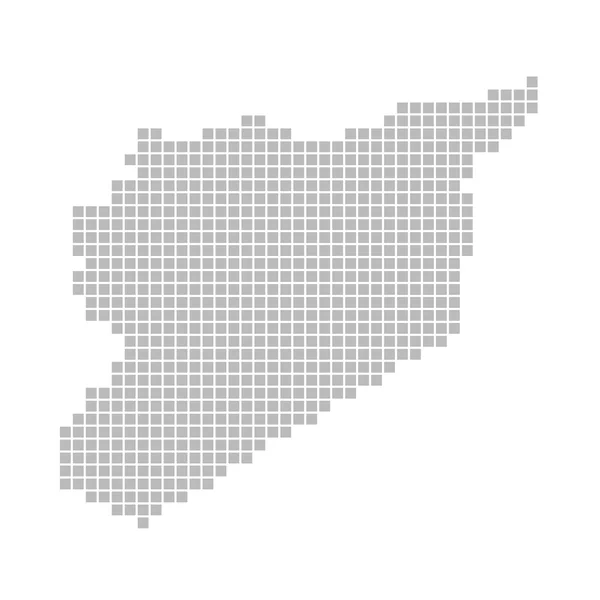 Karta över Syrien - grå prickar — Stockfoto
