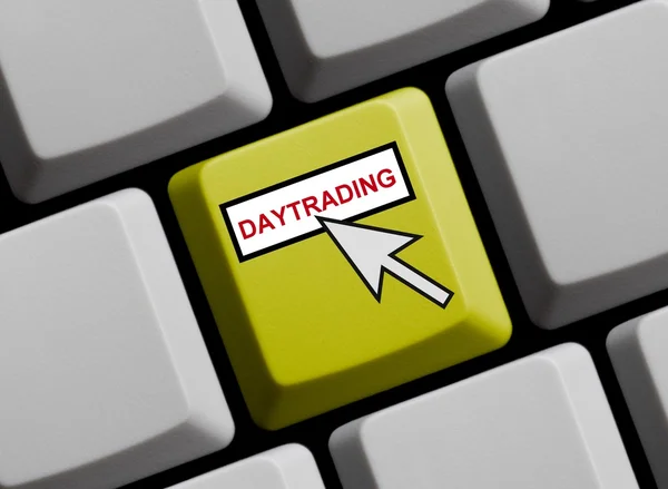 Teclado de computador Daytrading — Fotografia de Stock