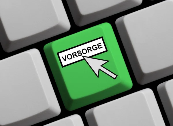 Niemiecki ostrożności klawiatury komputera — Zdjęcie stockowe