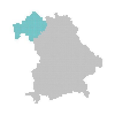 Piksel harita Bavyera - Unterfranken
