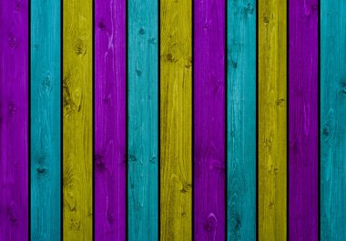 Ahşap plakalar turkuaz sarı mor arka plan