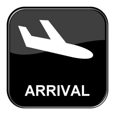 Parlak siyah düğme varış