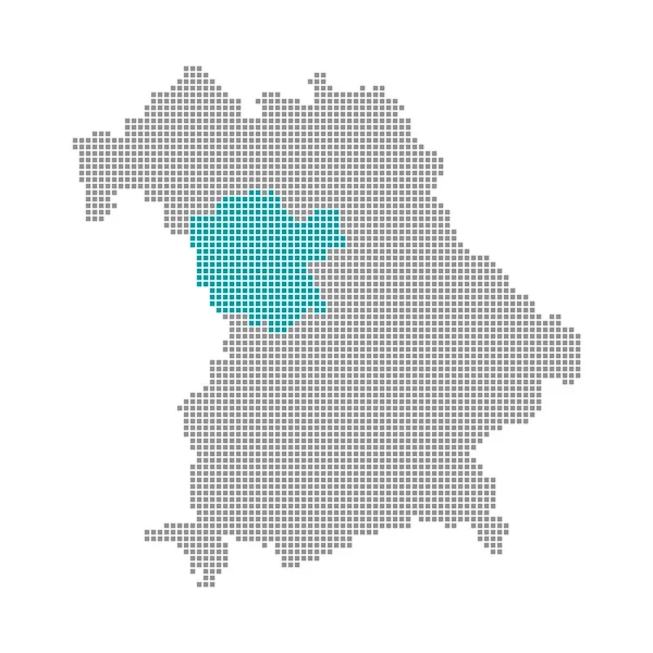 Pixel mapu Bavorska - Mittelfranken — Stock fotografie