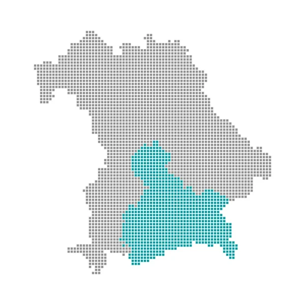 Pixel mapu Bavorska - Oberbayern — Stock fotografie