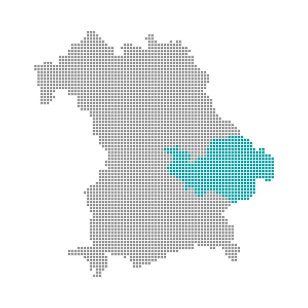 Pixel mapu Bavorska - Niederbayern — Stock fotografie