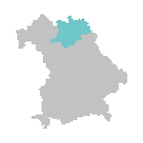 Пиксельная карта Бавария - Оберфранкен — стоковое фото