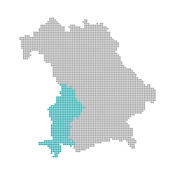 Pixel karta Bayern - Schwaben — Stockfoto