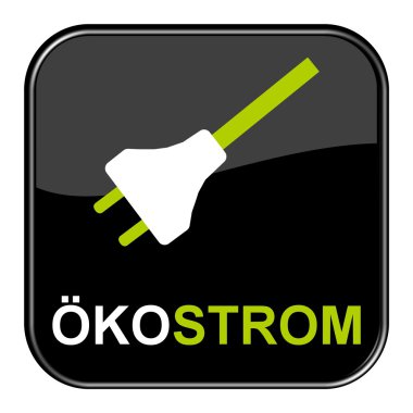 Siyah düğme Eko güç Almanca