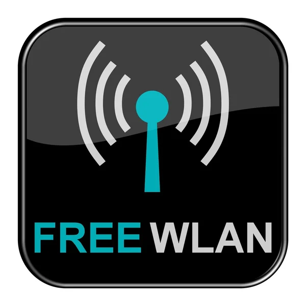 Black Button Free wlan — Stock Photo, Image