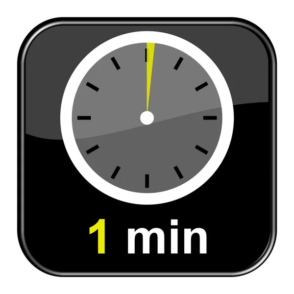 Botão de cronômetro 1 minuto — Fotografia de Stock